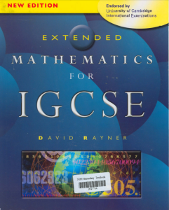 IG数学教材下载《Extended Mathematics for IGCSE》