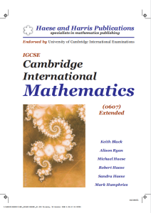 IG数学教材下载《IGCSE Cambridge International Mathematics (0607) Extended 》