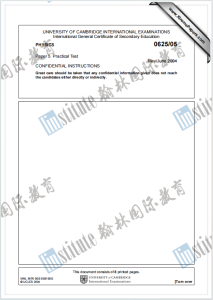 IGCSE物理2004年真题保密指令下载《Cambridge IGCSE Physics Paper 5 Practical Test May/June 2004 Confidential Instructions》