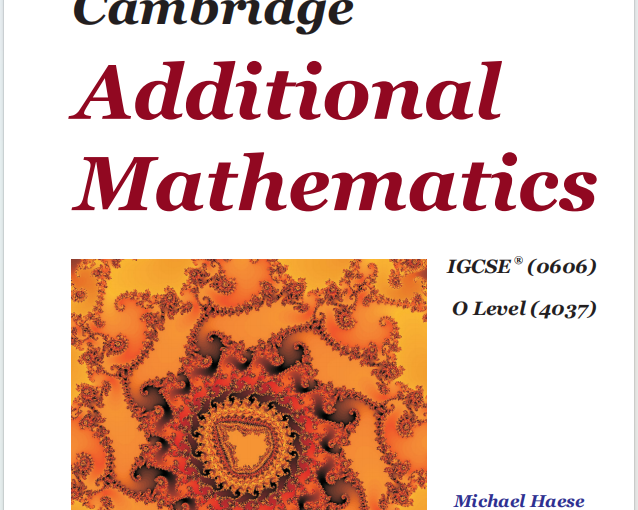 IGCSE数学教材下载《Cambridge Additional Mathematics》