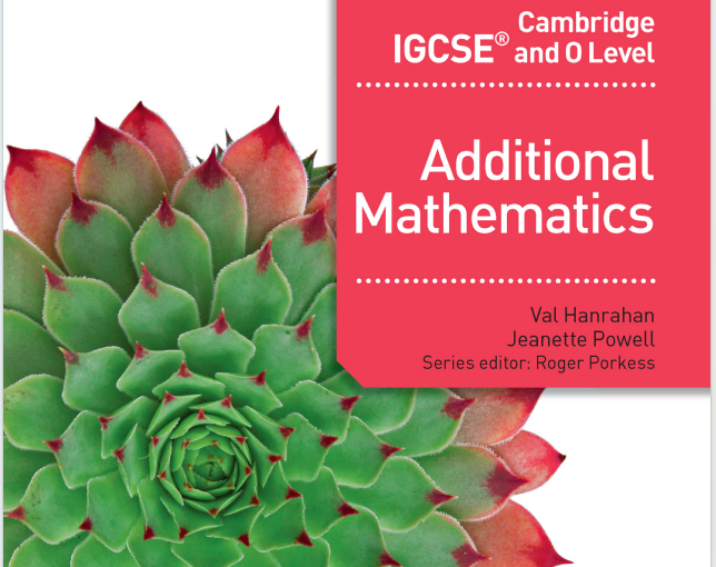 IGCSE附加数学教材下载《Cambridge IGCSE and O Level Additional Mathematics》
