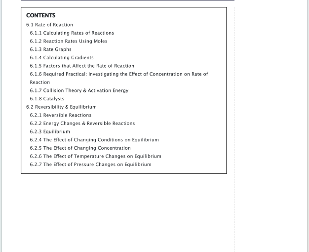 GCSE化学复习笔记下载《GCSE Chemistry AQA: 6. Chemical Change: Rate & Extent》