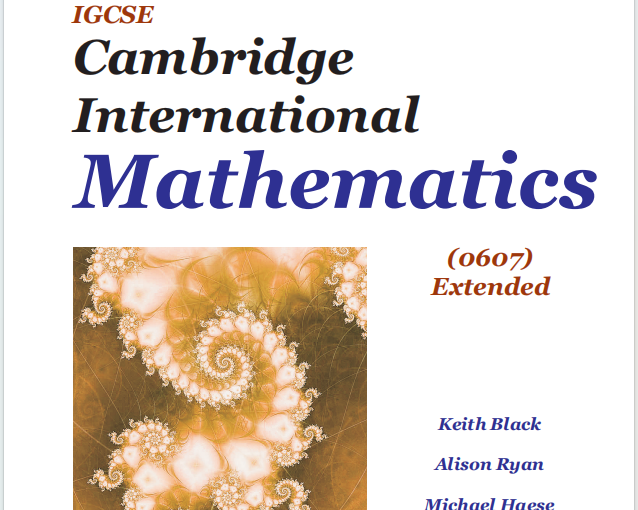 IGCSE数学教材下载《IGCSE Cambridge International Mathematics 0607 Extended》