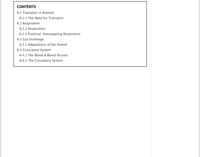 GCSE生物复习笔记下载《GCSE Biology Edexcel:Exchange & Transport in Animals》