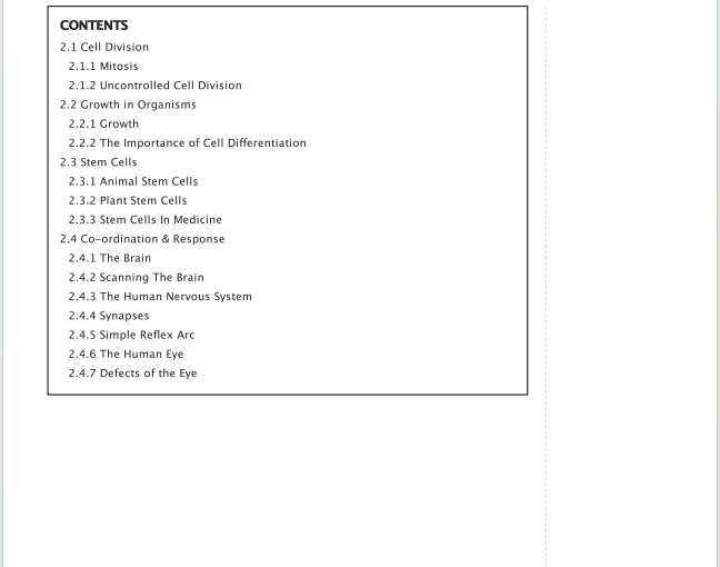GCSE生物复习笔记下载《GCSE Biology Edexcel:Cells & Control》