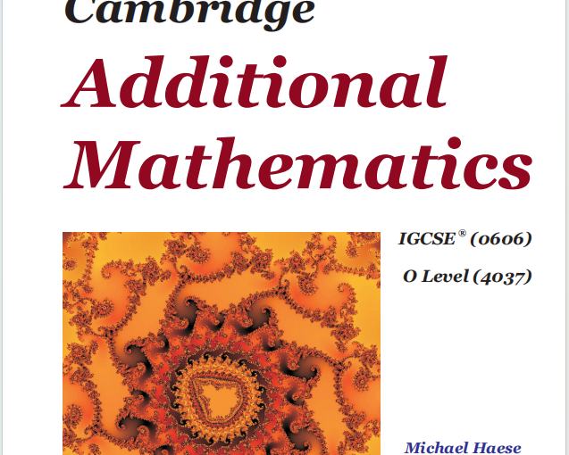 IGCSE附加数学教材下载《Cambridge Additional Mathematics IGCSE (0606) O level (4037)》